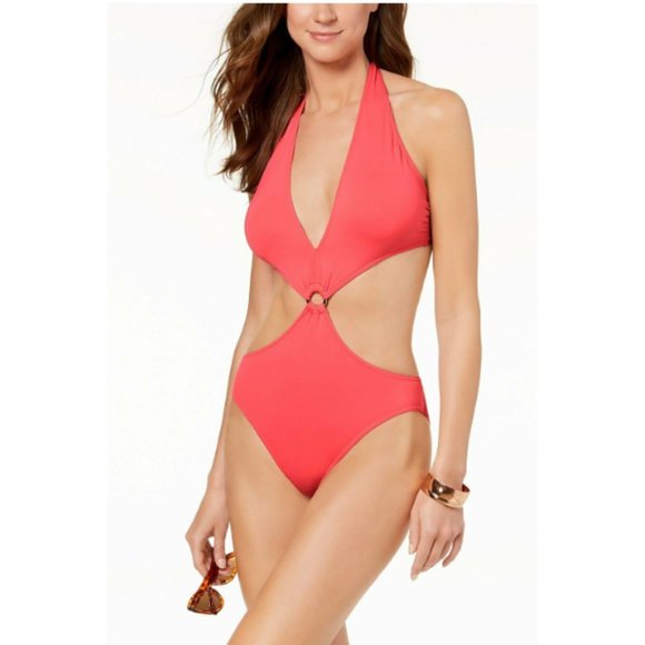 Vince Camuto Halter Monokini One-Piece Swimsuit 8 - Picture 1 of 1